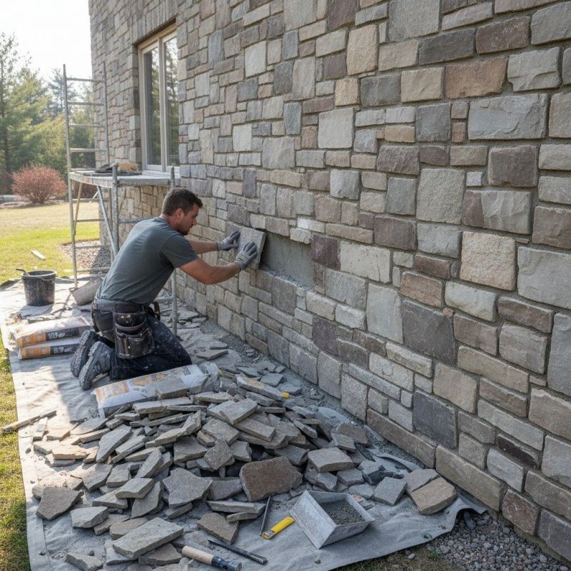 Stone Veneer Siding Repair