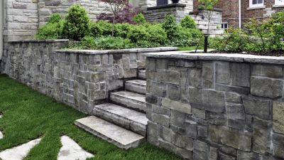 Stone Wall Hardscaping in Boston, MA